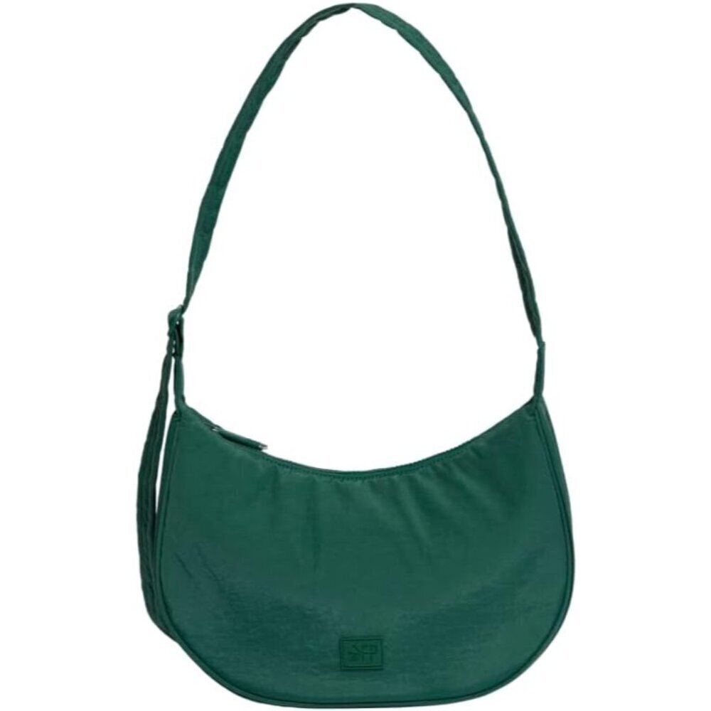 Crossbody Sling Bag Womens Forest Green Zipper Closure Compact Light